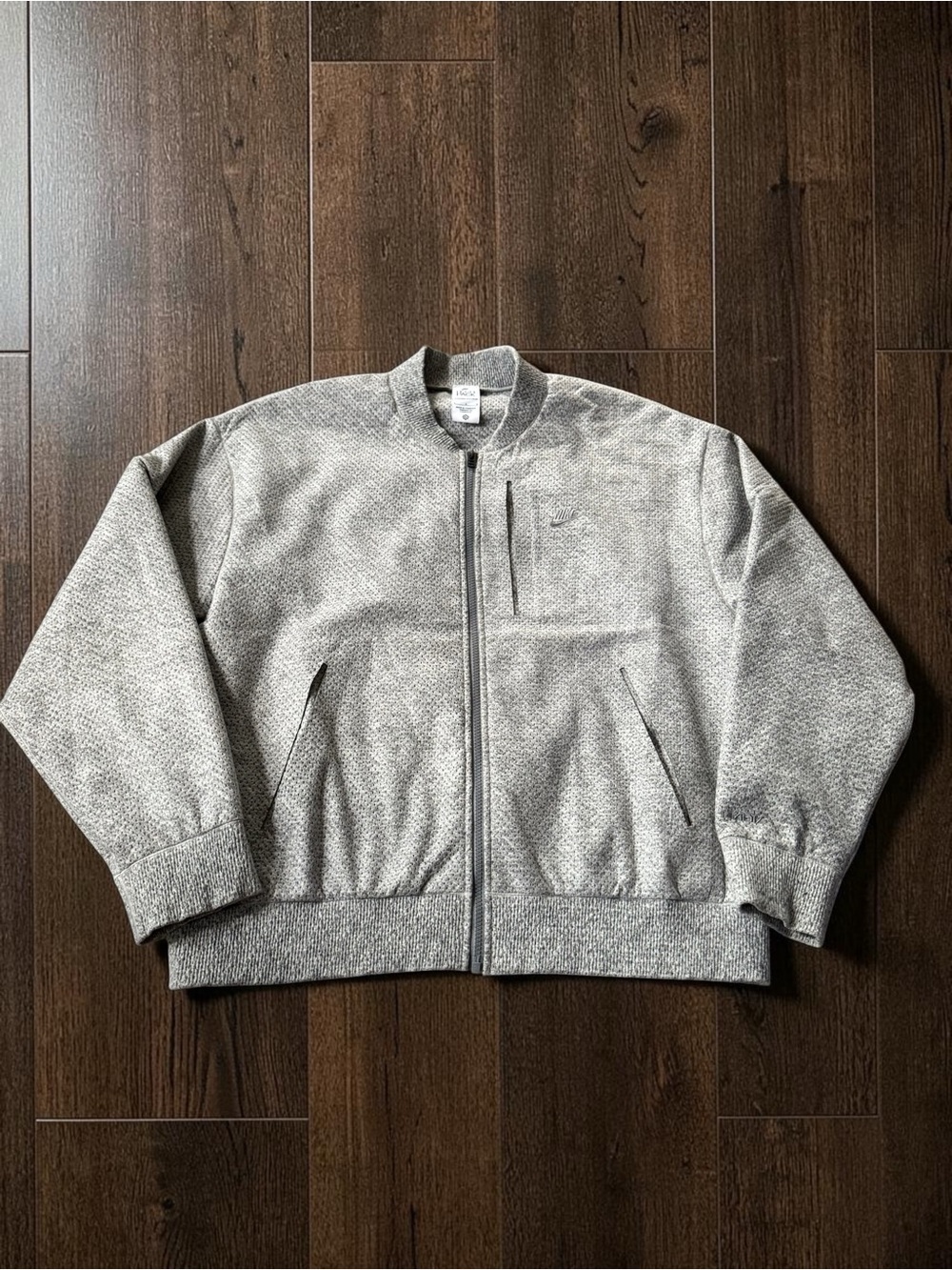 Nike Tech Pack Therma-FIT ADV Bomber Jacket Mens Large Gray Full Zip